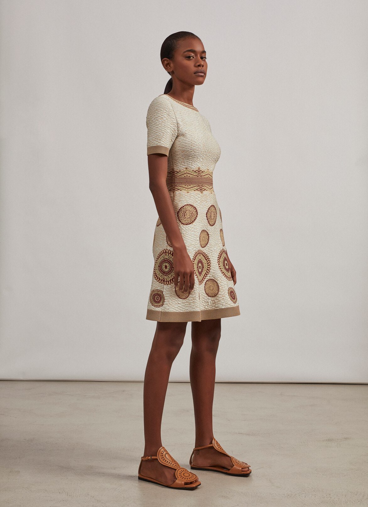 Dresses ALAÏA WHITE/BURGUNDY DRESSES